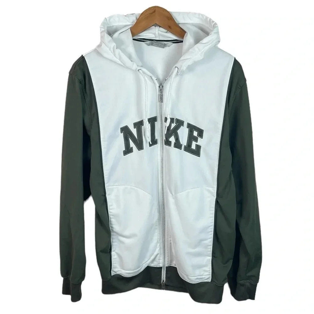 B13 Mens Nike Brand Full Zip Performance Spell Out Track Gym Jacket M